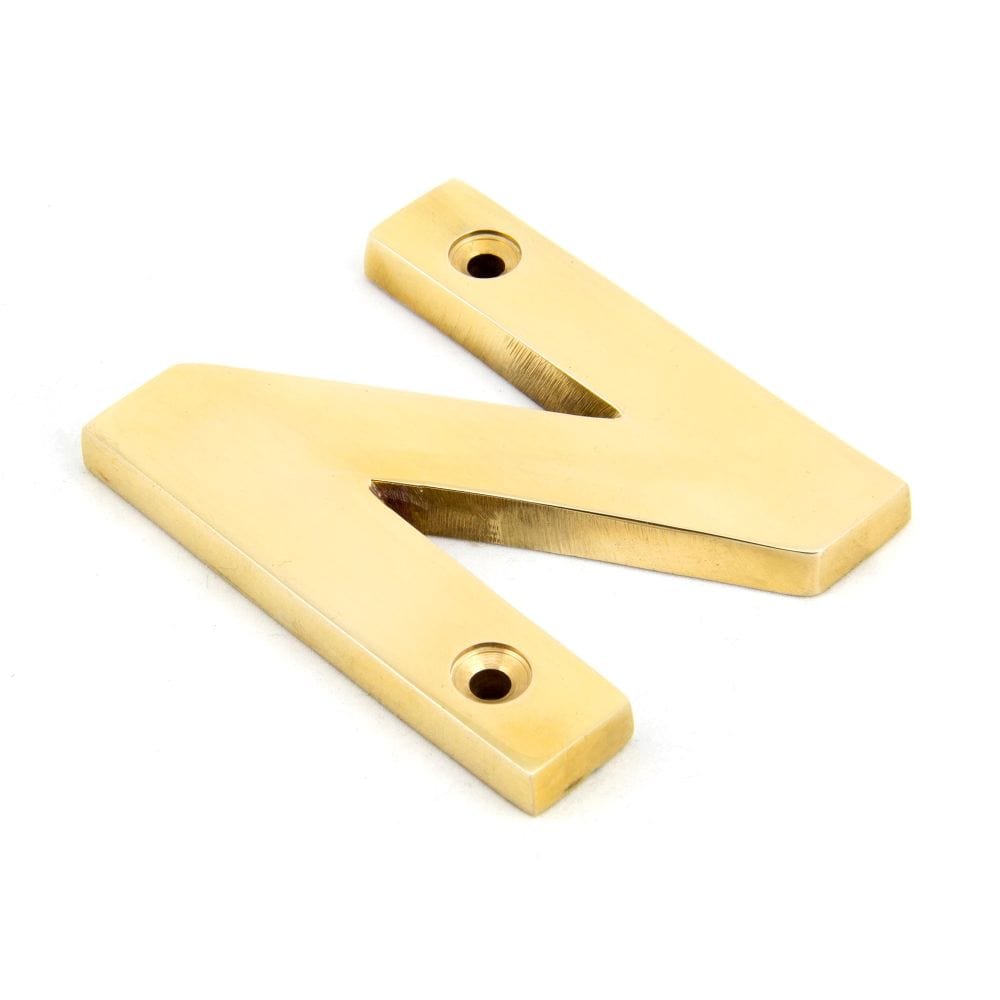 From The Anvil Door Furniture Polished Brass / Letters / N From The Anvil - Polished Brass Letter N