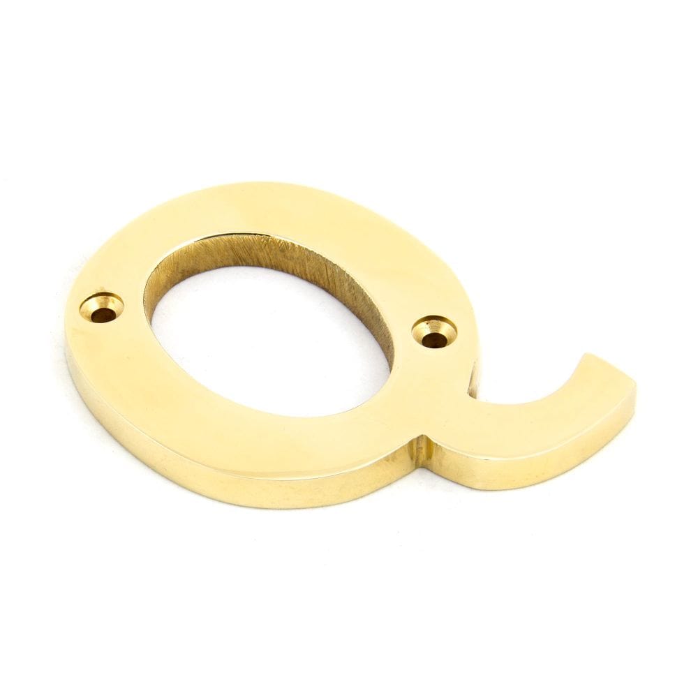 From The Anvil Door Furniture Polished Brass / Letters / Q From The Anvil - Polished Brass Letter Q
