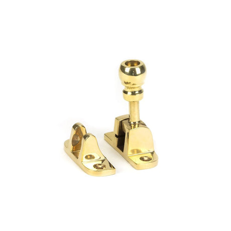 From The Anvil Window Furniture Polished Brass / Sash Window Brighton Fasteners / Yes From The Anvil - Polished Brass Mushroom Brighton Fastener (Radiused)