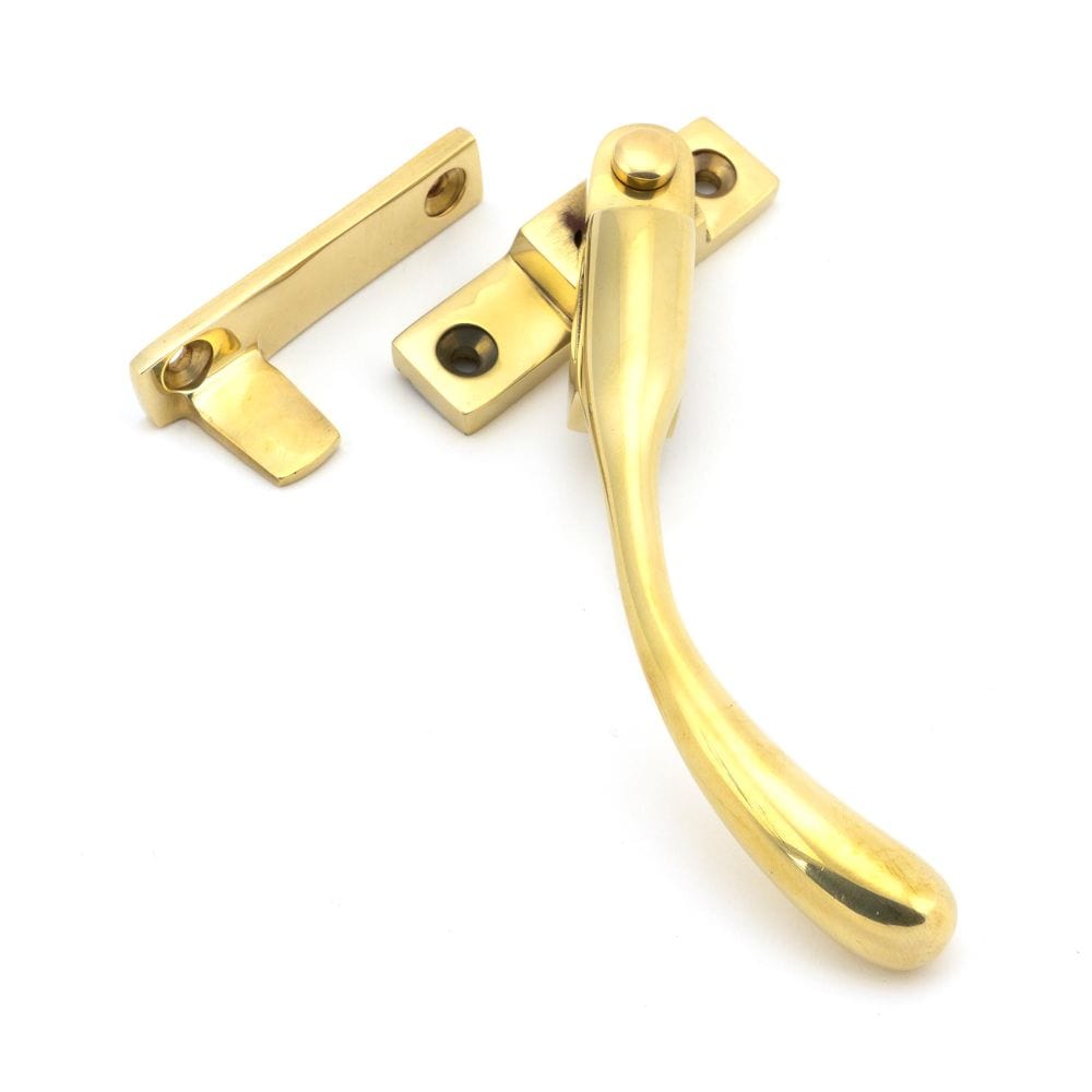 From The Anvil Window Furniture Polished Brass / Yes / Night Vent From The Anvil - Polished Brass Night-Vent Locking Peardrop Fastener - RH