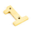 From The Anvil Door Furniture Polished Brass / Numerals / 1 From The Anvil - Polished Brass Numeral 1
