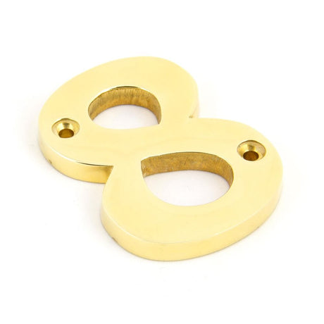 From The Anvil Door Furniture Polished Brass / Numerals / 8 From The Anvil - Polished Brass Numeral 8