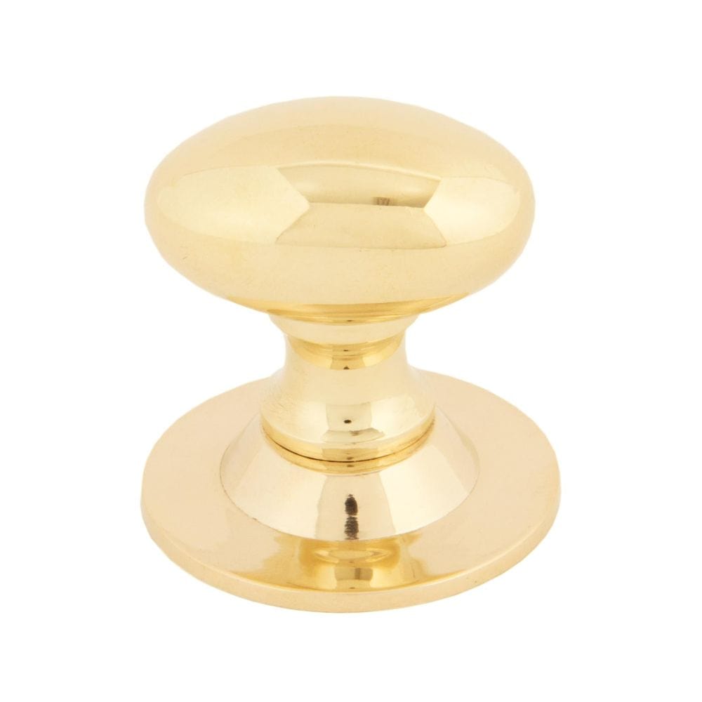 From The Anvil Cabinet Hardware Polished Brass / Cabinet Knobs / 33mm Dia. From The Anvil - Polished Brass Oval Cabinet Knob 33mm
