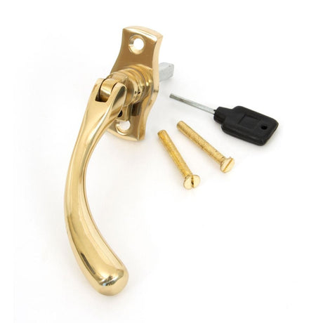 From The Anvil Window Furniture Polished Brass / Right Hand / Yes From The Anvil - Polished Brass Peardrop Espag - RH