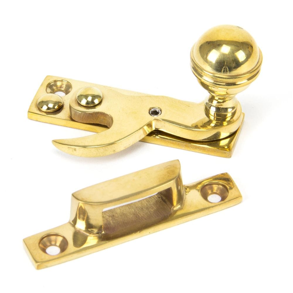 From The Anvil Window Furniture Polished Brass / Sash Window Hook Fasteners / Yes From The Anvil - Polished Brass Prestbury Sash Hook Fastener