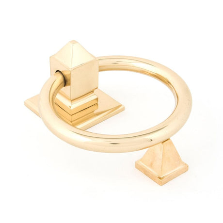 From The Anvil Door Furniture Polished Brass / Ring Door Knocker From The Anvil - Polished Brass Ring Door Knocker