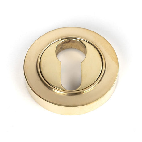 From The Anvil Door Furniture Polished Brass / Euro Profile Escutcheons From The Anvil - Polished Brass Round Euro Escutcheon (Plain)