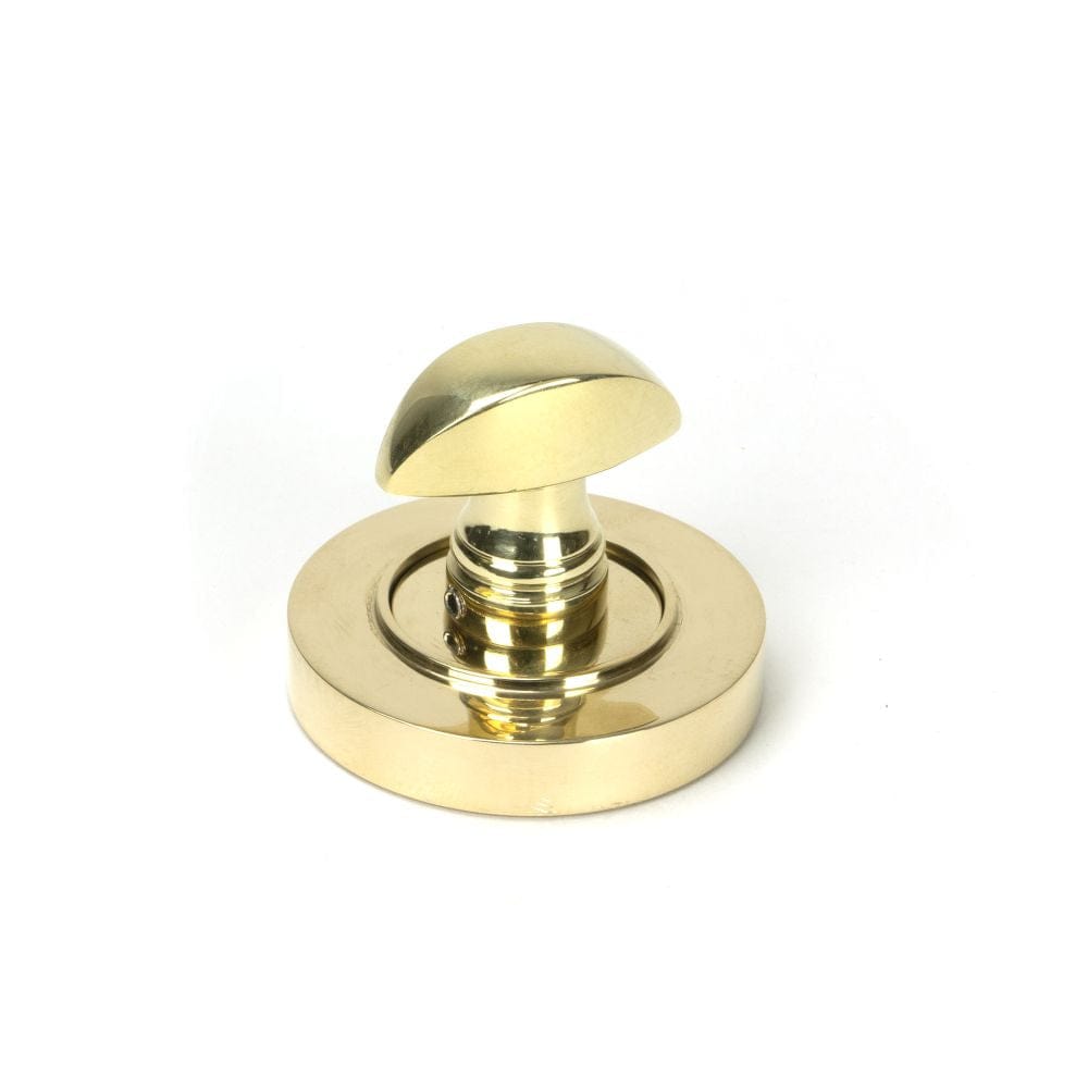 From The Anvil Door Furniture Polished Brass / No From The Anvil - Polished Brass Round Thumbturn Set (Plain)