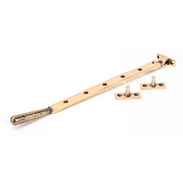 From The Anvil Window Furniture Polished Bronze / 12"/300mm From The Anvil - Polished Bronze 12" Hammered Newbury Stay