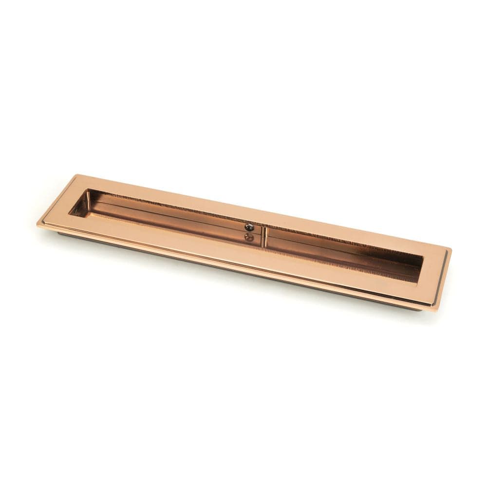 From The Anvil Door Furniture Polished Bronze / Flush Handle / Rectangular From The Anvil - Polished Bronze 250mm Art Deco Rectangular Pull