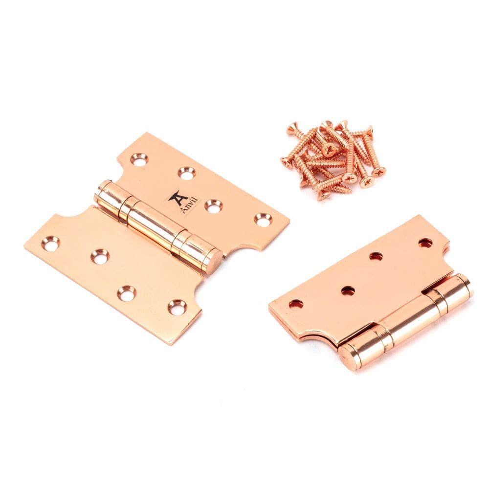 From The Anvil Hinges Polished Bronze / Parliament Hinges / 4" x (102mm) From The Anvil - Polished Bronze 4" x 2" x 4" Parliament Hinge (pair) ss