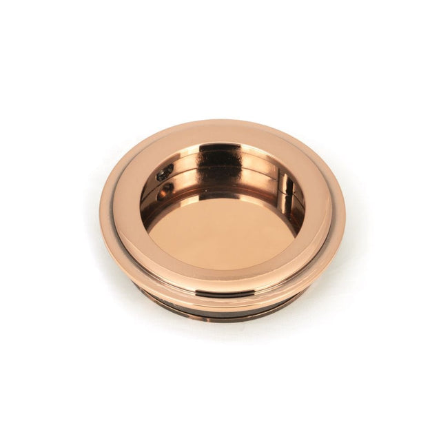 From The Anvil Door Furniture Polished Bronze / Flush Handle / Round From The Anvil - Polished Bronze 60mm Art Deco Round Pull