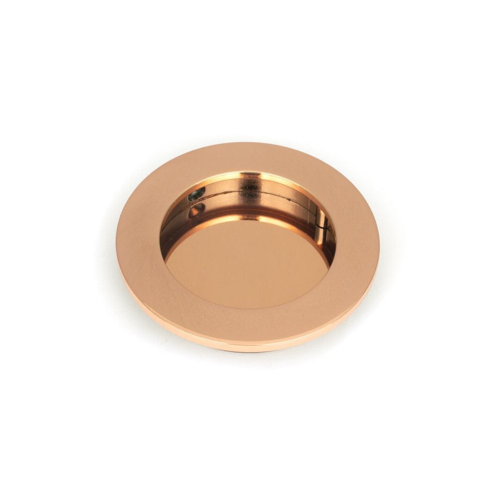 From The Anvil Door Furniture Polished Bronze / Flush Handle / Round From The Anvil - Polished Bronze 75mm Plain Round Pull