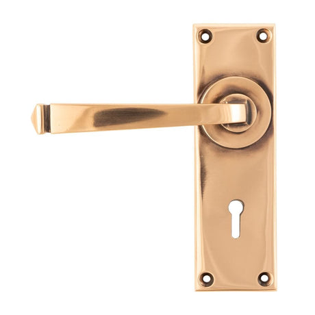 From The Anvil Door Furniture Polished Bronze / Std. Lock Handles From The Anvil - Polished Bronze Avon Lever Lock Set
