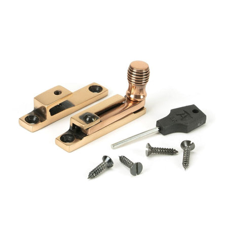 From The Anvil Window Furniture Polished Bronze / Sash Window Quadrant Fasteners / Yes From The Anvil - Polished Bronze Beehive Quadrant Fastener - Narrow