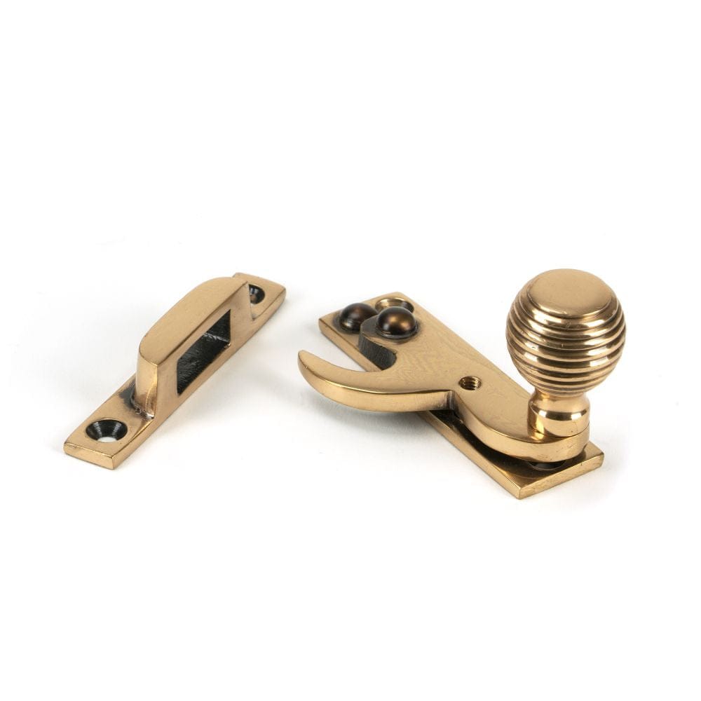 From The Anvil Window Furniture Polished Bronze / Sash Window Hook Fasteners / Yes From The Anvil - Polished Bronze Beehive Sash Hook Fastener