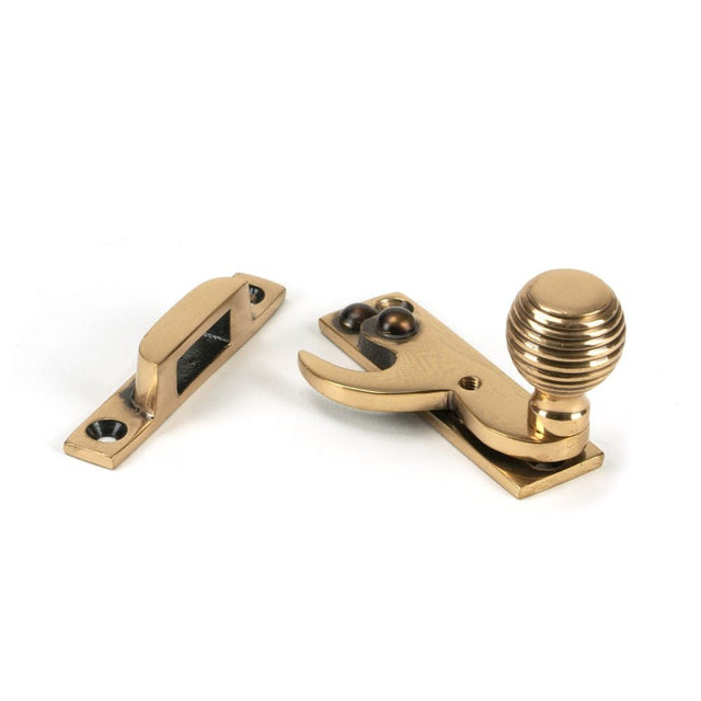 From The Anvil Window Furniture Polished Bronze / Sash Window Hook Fasteners / Yes From The Anvil - Polished Bronze Beehive Sash Hook Fastener