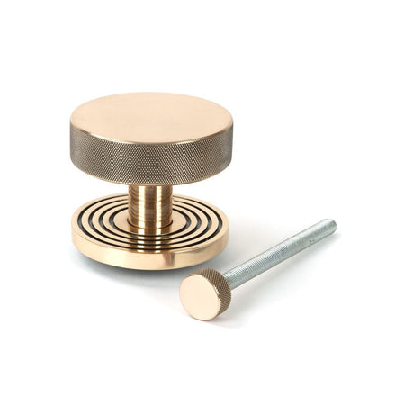 From The Anvil Door Furniture Polished Bronze / Beehive Centre Door Knob From The Anvil - Polished Bronze Brompton Centre Door Knob (Beehive)