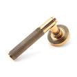 From The Anvil Door Furniture Polished Bronze / Round Rose From The Anvil - Polished Bronze Brompton Lever on Rose Set (Beehive)