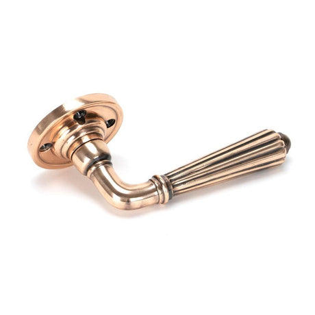 From The Anvil Door Furniture Polished Bronze / Round Rose From The Anvil - Polished Bronze Hinton Lever on Rose Set - Unsprung