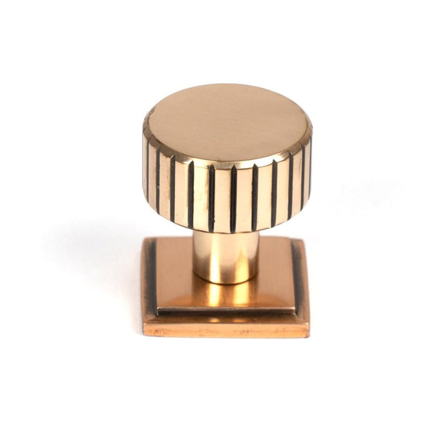 From The Anvil Cabinet Hardware Polished Bronze / Cabinet Knobs / 25mm Dia. From The Anvil - Polished Bronze Judd Cabinet Knob - 25mm (Square)