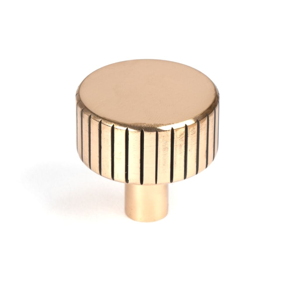 From The Anvil Cabinet Hardware Polished Bronze / Cabinet Knobs / 32mm Dia. From The Anvil - Polished Bronze Judd Cabinet Knob - 32mm (No rose)