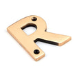 From The Anvil Door Furniture Polished Bronze / Letters / R From The Anvil - Polished Bronze Letter R
