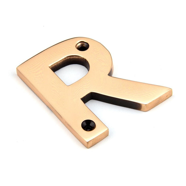 From The Anvil Door Furniture Polished Bronze / Letters / R From The Anvil - Polished Bronze Letter R
