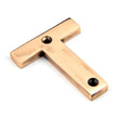 From The Anvil Door Furniture Polished Bronze / Letters / T From The Anvil - Polished Bronze Letter T