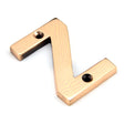 From The Anvil Door Furniture Polished Bronze / Letters / Z From The Anvil - Polished Bronze Letter Z
