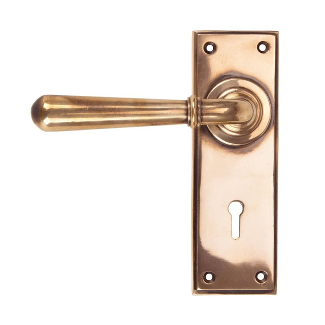 From The Anvil Door Furniture Polished Bronze / Std. Lock Handles From The Anvil - Polished Bronze Newbury Lever Lock Set