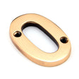From The Anvil Door Furniture Polished Bronze / Numerals / 0 From The Anvil - Polished Bronze Numeral 0