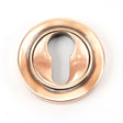From The Anvil Door Furniture Polished Bronze / Euro Profile Escutcheons From The Anvil - Polished Bronze Round Euro Escutcheon (Plain)