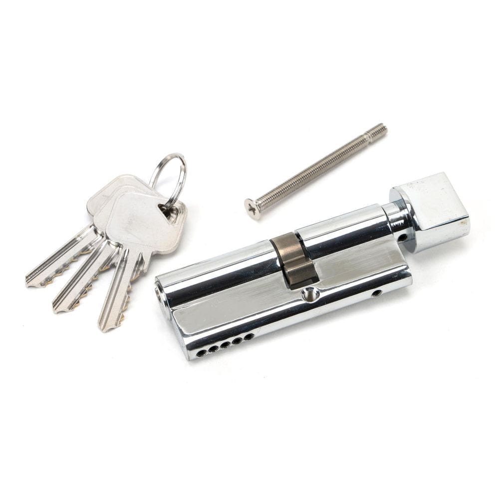 From The Anvil Locks & Latches Polished Chrome / Euro Cylinder & Turn / 35 x 45mm From The Anvil - Polished Chrome 35T/45 5pin Euro Cylinder/Thumbturn