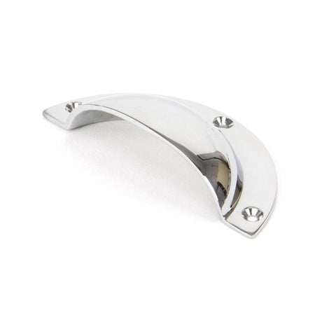 From The Anvil Cabinet Hardware Polished Chrome / Cabinet Cup Pulls From The Anvil - Polished Chrome 4" Plain Drawer Pull