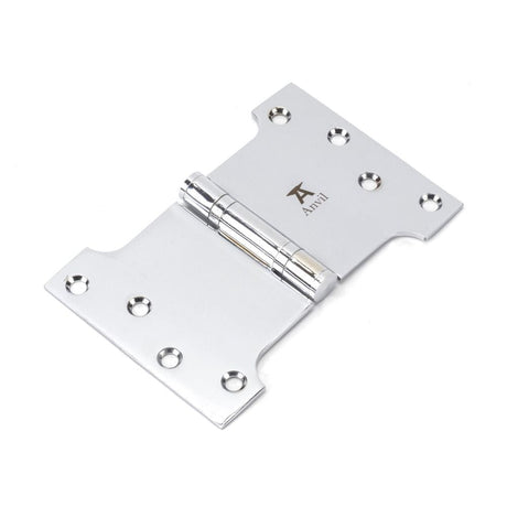 From The Anvil Hinges Polished Chrome / Parliament Hinges / 4" x (102mm) From The Anvil - Polished Chrome 4" x 4" x 6" Parliament Hinge (pair) ss