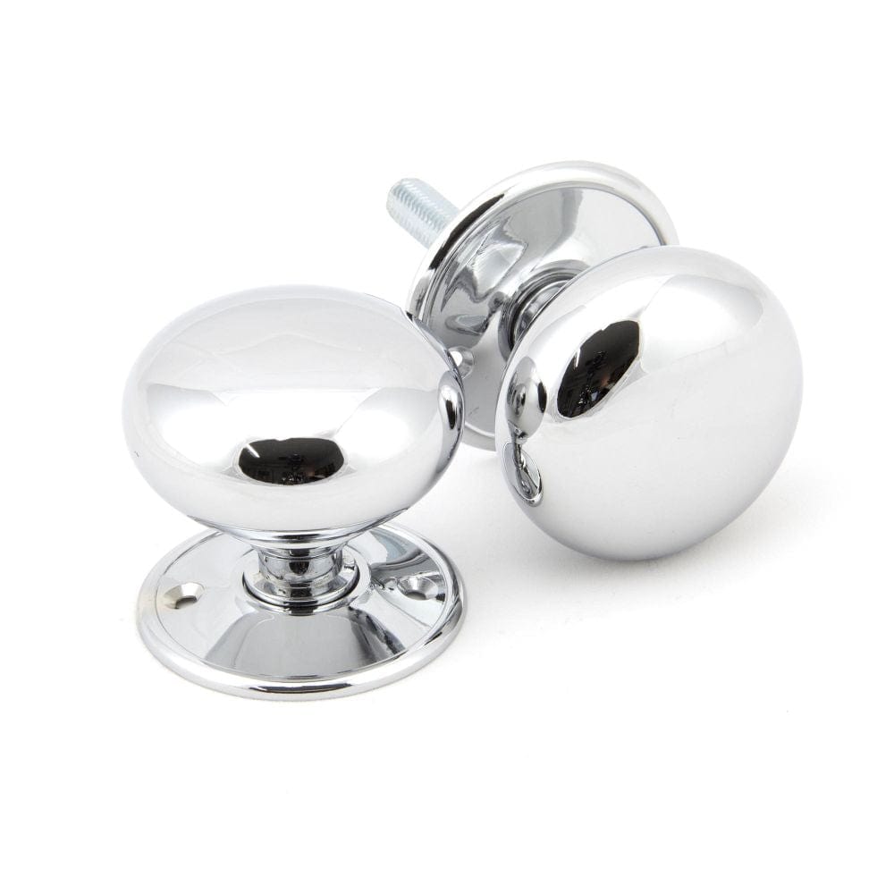 From The Anvil Door Furniture Polished Chrome / Mortice/Rim Knobs From The Anvil - Polished Chrome 57mm Mushroom Mortice/Rim Knob Set