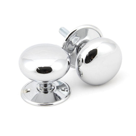 From The Anvil Door Furniture Polished Chrome / Mortice/Rim Knobs From The Anvil - Polished Chrome 57mm Mushroom Mortice/Rim Knob Set