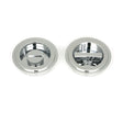 From The Anvil Door Furniture Polished Chrome / Round Flush Pull (Privacy) / Round From The Anvil - Polished Chrome 60mm Art Deco Round Pull - Privacy Set