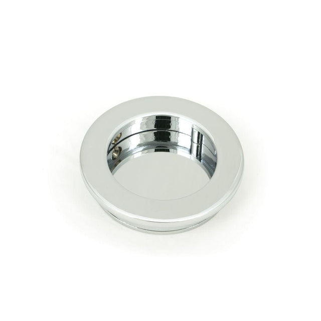 From The Anvil Door Furniture Polished Chrome / Flush Handle / Round From The Anvil - Polished Chrome 60mm Plain Round Pull