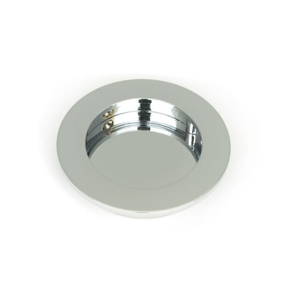 From The Anvil Door Furniture Polished Chrome / Flush Handle / Round From The Anvil - Polished Chrome 75mm Plain Round Pull