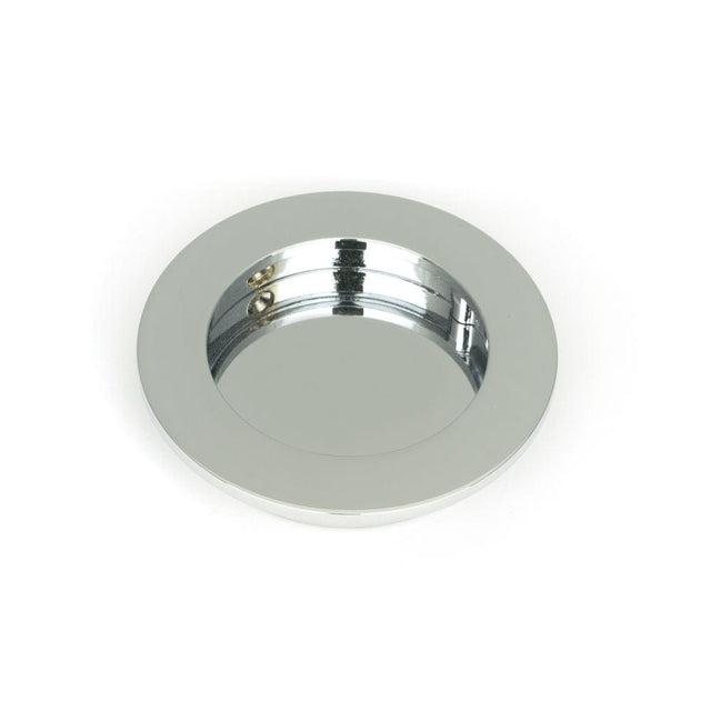 From The Anvil Door Furniture Polished Chrome / Flush Handle / Round From The Anvil - Polished Chrome 75mm Plain Round Pull