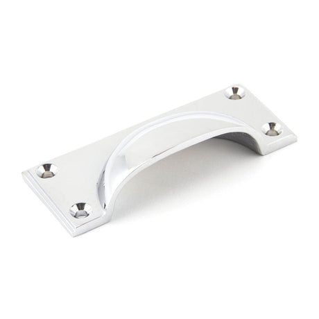 From The Anvil Cabinet Hardware Polished Chrome / Cabinet Cup Pulls From The Anvil - Polished Chrome Art Deco Drawer Pull