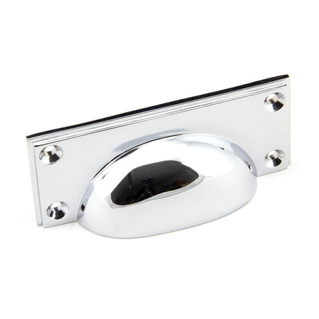 From The Anvil Cabinet Hardware Polished Chrome / Cabinet Cup Pulls From The Anvil - Polished Chrome Art Deco Drawer Pull