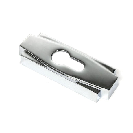 From The Anvil Door Furniture Polished Chrome / Euro Profile Escutcheons From The Anvil - Polished Chrome Art Deco Euro Escutcheon