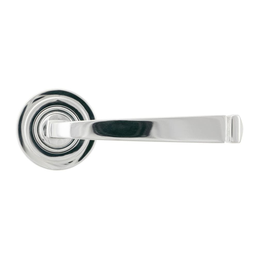 From The Anvil Door Furniture Polished Chrome / Round Rose From The Anvil - Polished Chrome Avon Round Lever on Rose Set (Art Deco) - Unsprung