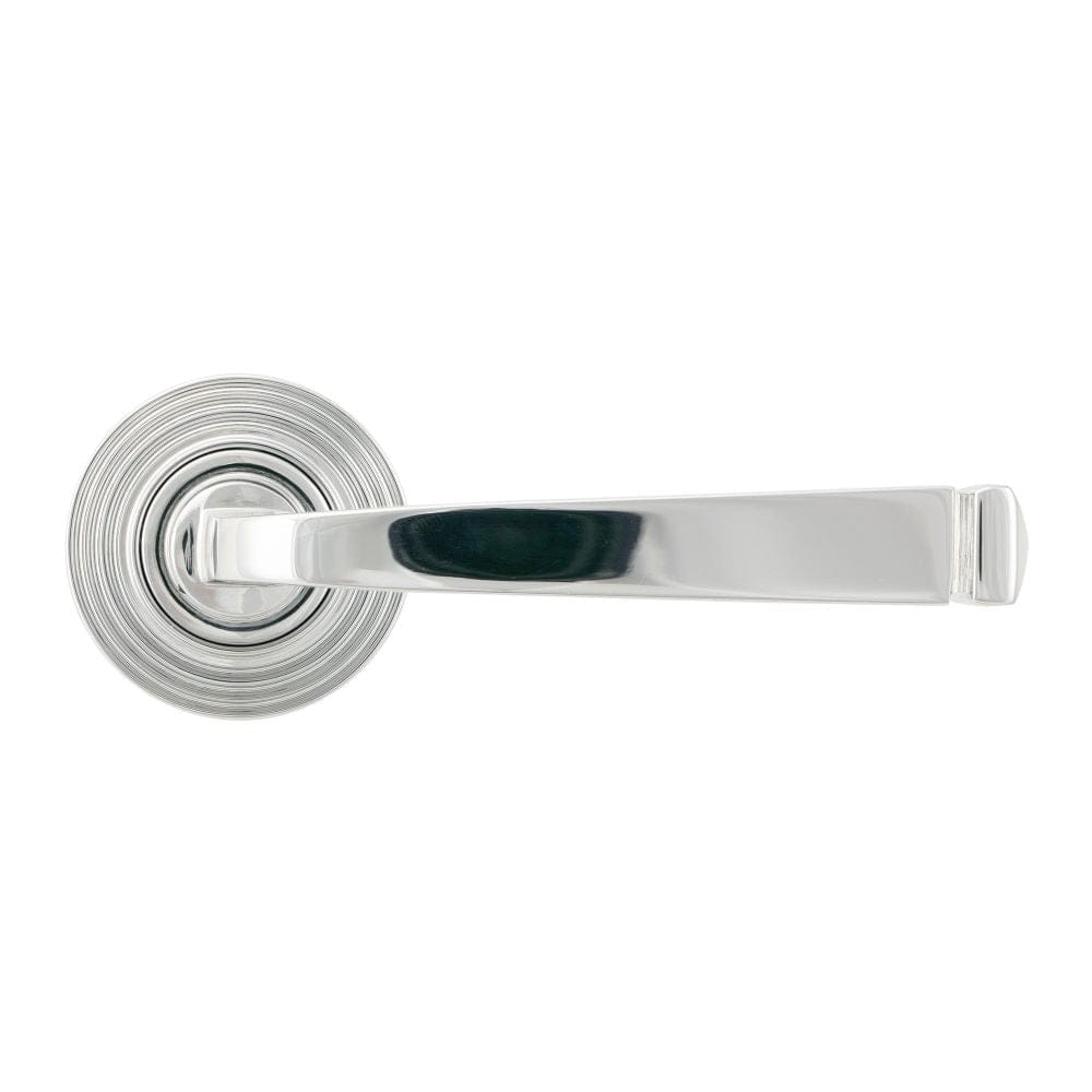 From The Anvil Door Furniture Polished Chrome / Round Rose From The Anvil - Polished Chrome Avon Round Lever on Rose Set (Beehive) - Unsprung