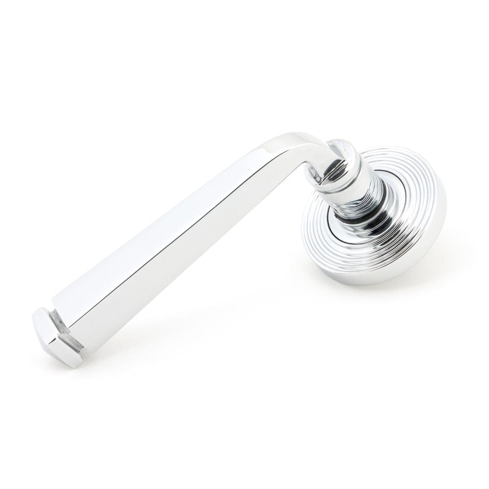 From The Anvil Door Furniture Polished Chrome / Round Rose From The Anvil - Polished Chrome Avon Round Lever on Rose Set (Beehive) - Unsprung