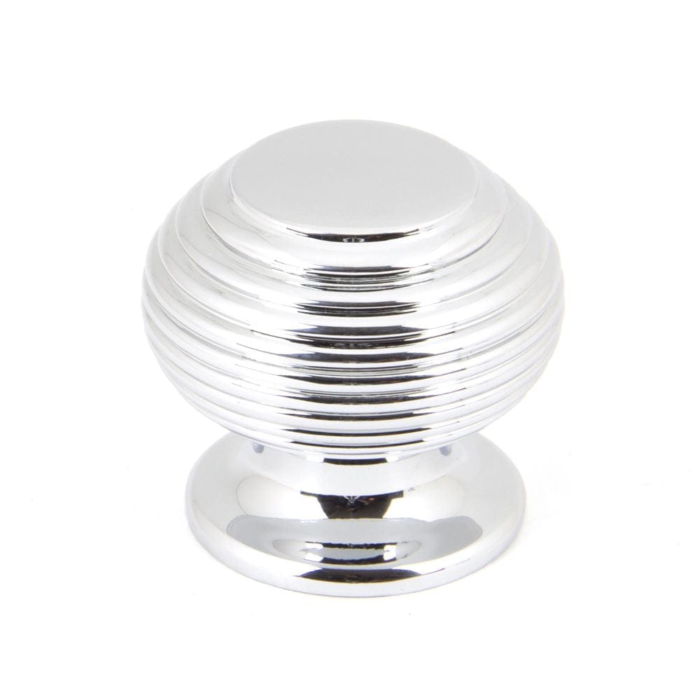 From The Anvil Cabinet Hardware Polished Chrome / Cabinet Knobs / 30mm Dia. From The Anvil - Polished Chrome Beehive Cabinet Knob 30mm