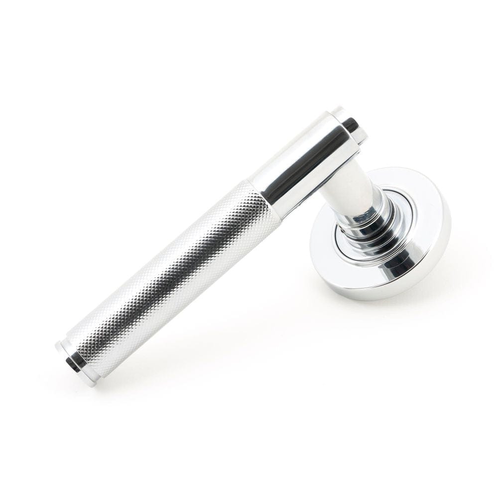 From The Anvil Door Furniture Polished Chrome / Round Rose From The Anvil - Polished Chrome Brompton Lever on Rose Set (Plain)